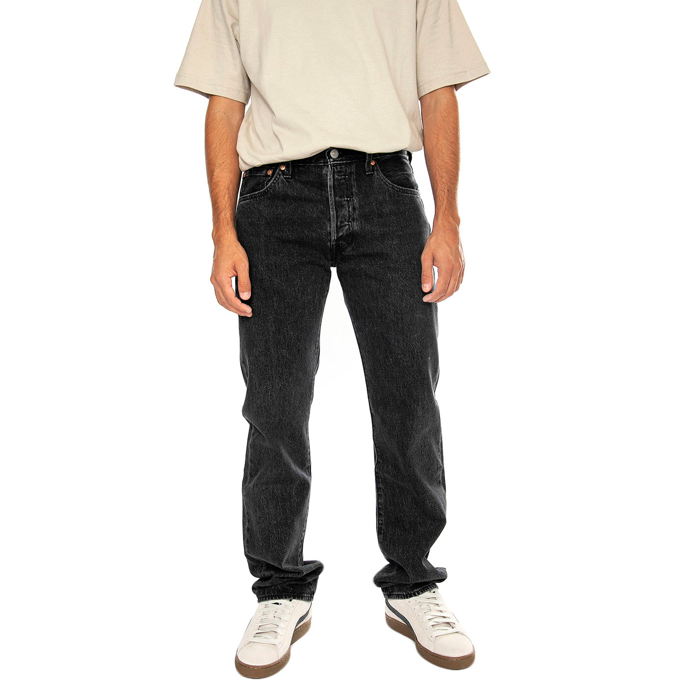 501 LEVI'S ORIGINAL CRASH COURSES BLACK - Jeans Uomo Neri 00501 3371 LEVIS 