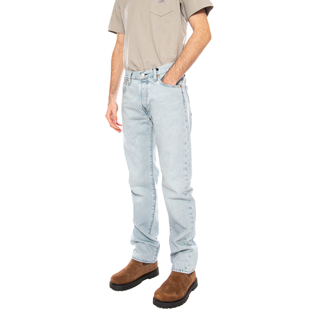 501® Levi's® Original Brightside - Denim Jeans Uomo Blu 00501-3741 Light Indigo LEVIS 