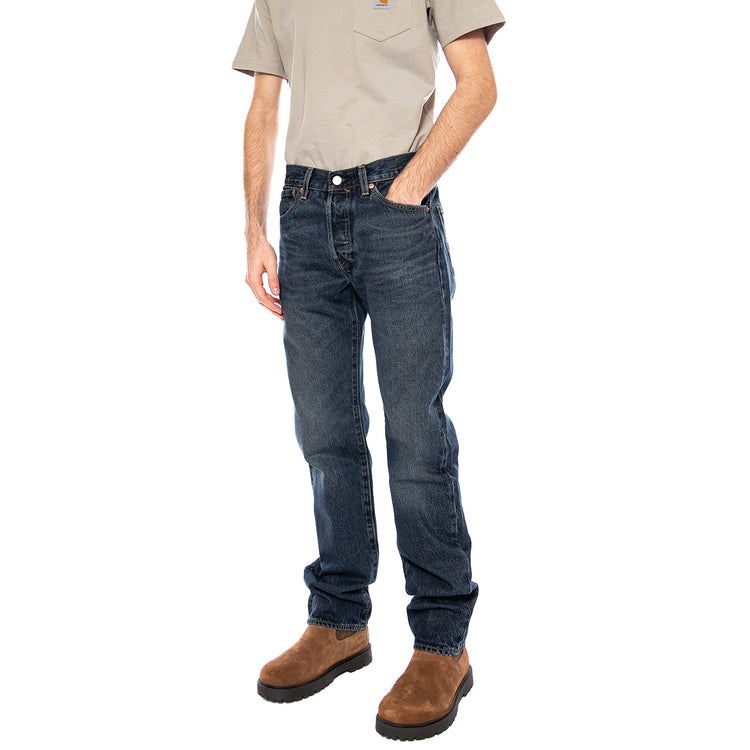 501® Levi's® Original - Chill White - Denim Jeans Uomo Blu Scuro 00501 3852 LEVIS 
