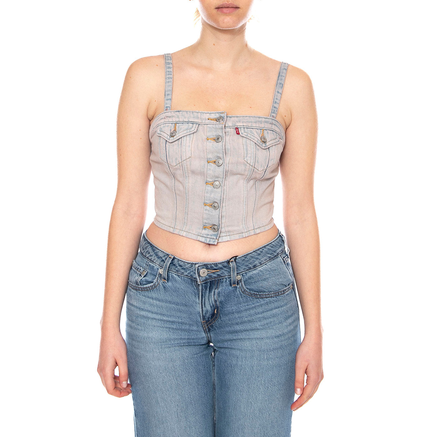 Denim Tube - Rose Up Top - Bandeau Top Donna 005NO 0002 LEVIS 