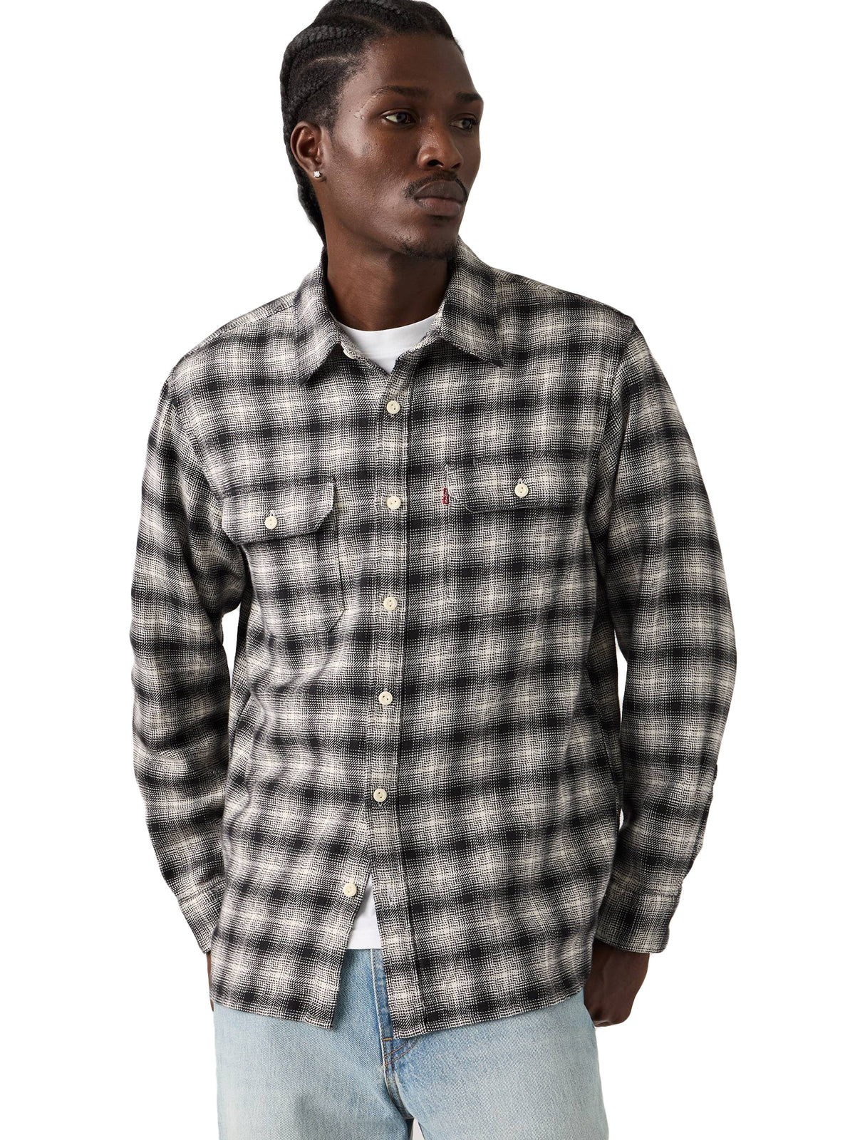 JACKSON WORKER KANA PLAID JET BLACK - Camicia Uomo Nera 19573 0294 LEVIS 