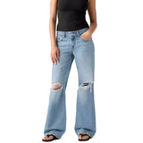 LOW LOOSE SHAKEY GROUND - Women's Flare Denim Jeans in Blue LEVIS