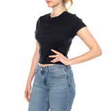 Essential Sporty Tee - White + Cotton - Women's Crew Neck T-Shirt Black Women's LEVIS