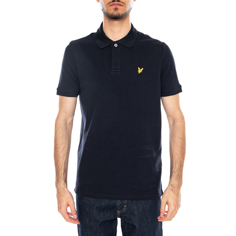 Jacquard Tipped Polo Shirt Dark Navy - Polo Uomo Blu SP2414V Z27 LYLE & SCOTT 