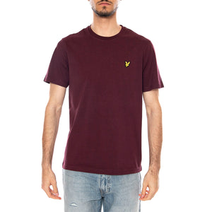 Mens Plain T-Shirt - Jet Black - Maglietta Girocollo Uomo Burgundy TS400VOG Z56 LYLE & SCOTT 