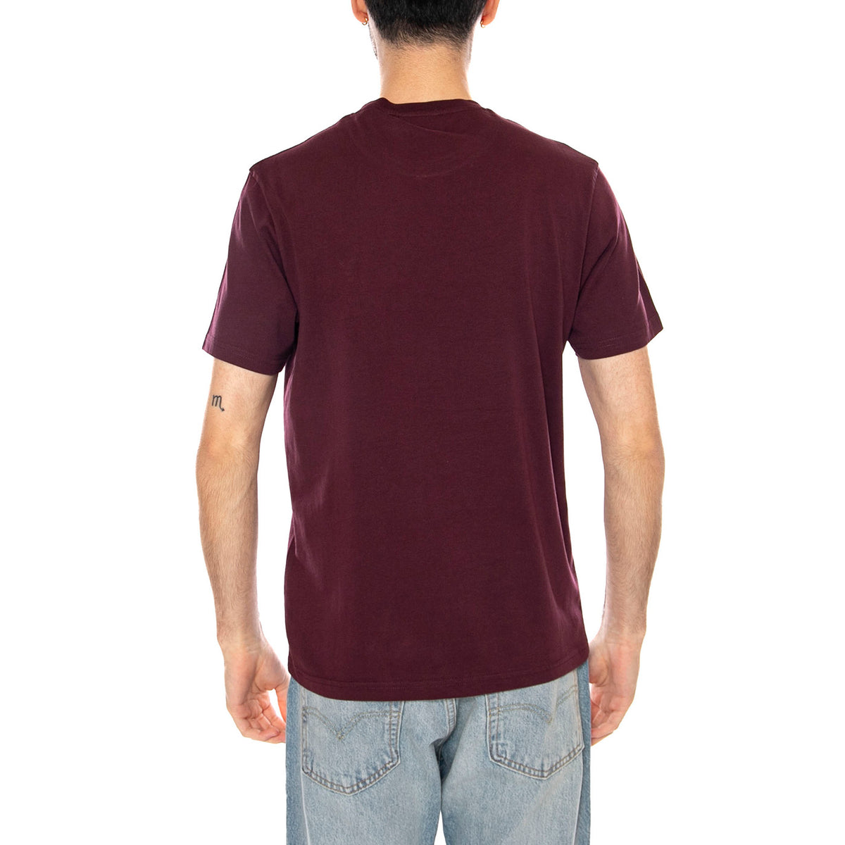 Mens Plain T-Shirt - Jet Black - Maglietta Girocollo Uomo Burgundy TS400VOG Z56 LYLE & SCOTT 