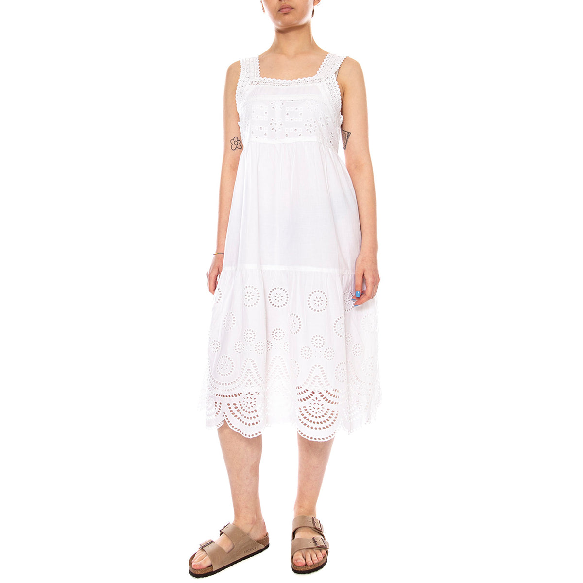 DRESSES WHITE - Abito Donna Lungo Bianco 4.75.051.10 100 MD'M 