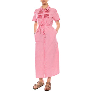 DRESSES PINK WHITE - Abito Donna Lungo Rosa 4.75.125.25 306 MD'M 