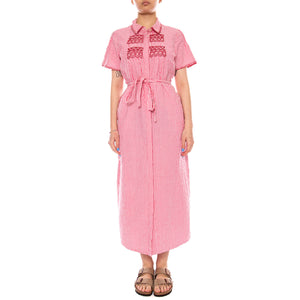 DRESSES PINK WHITE - Abito Donna Lungo Rosa 4.75.125.25 306 MD'M 