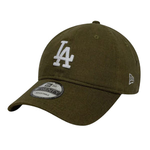 LINEN 9TWENTY® LOS ANGELES DODGERS Olive - Cappellino con Visiera Verde 60771837 NOV NEW ERA 