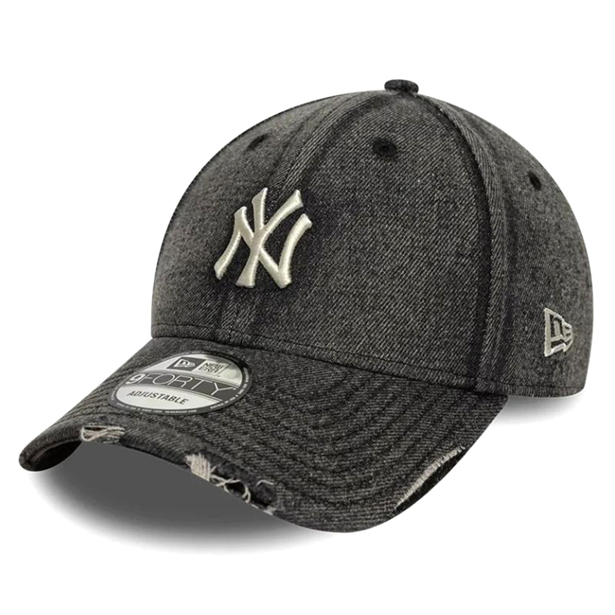 9FORTY® NEW YORK YANKEES BLACK ACID WASH DENIM - Cappellino con Visiera Denim Jeans Nero 60856239 AWD NEW ERA 