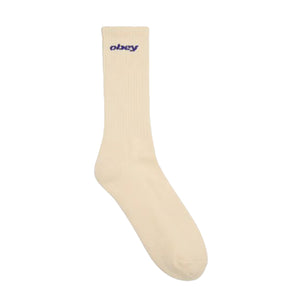 Obey Sports Logo Socks Unbleached - Calzini Beige 100260197 UBL OBEY 