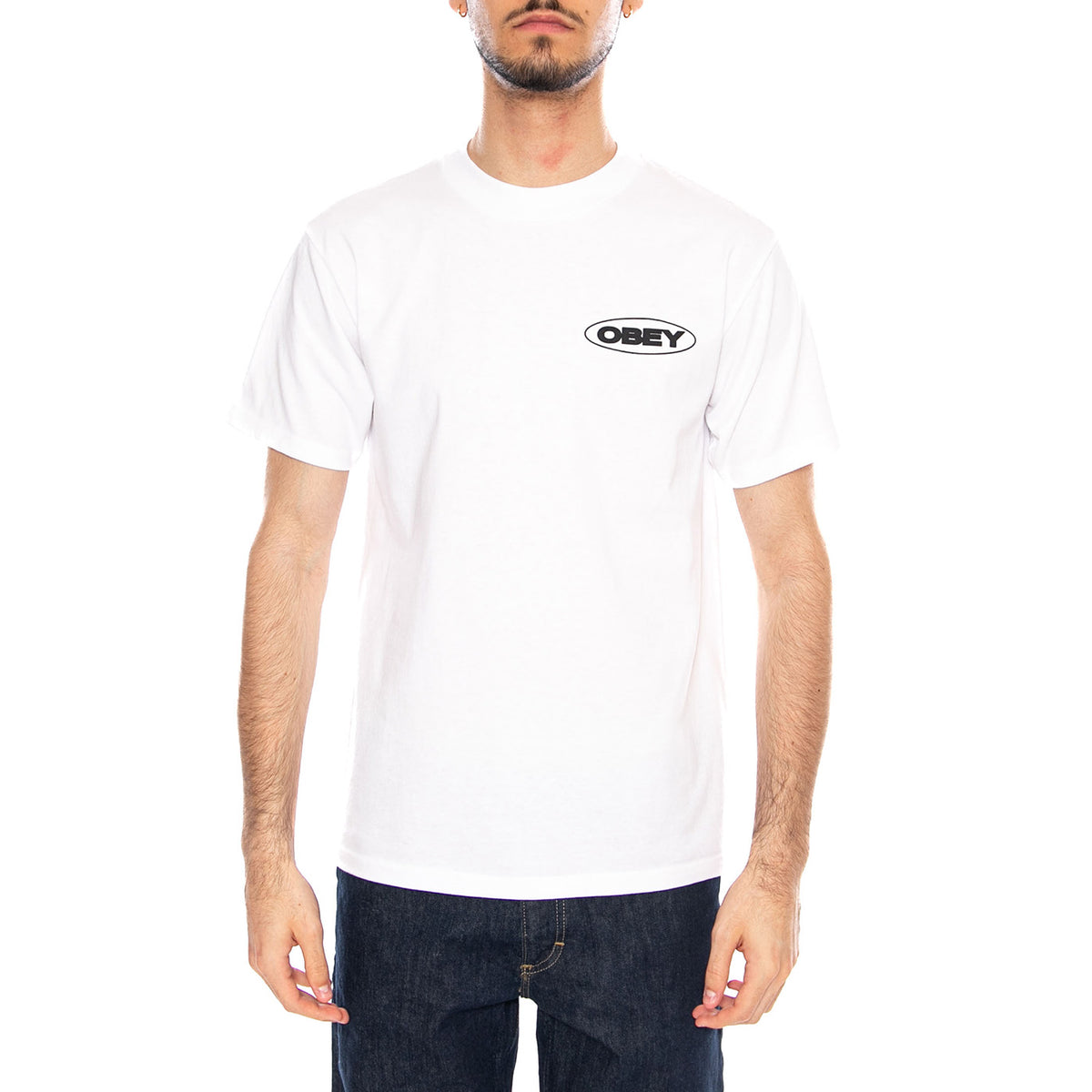 Obey Global Impact Tee White - Maglietta Girocollo Uomo Bianca 165264310 WHT OBEY 