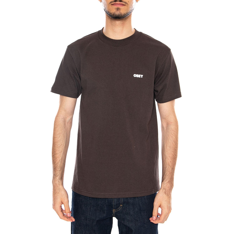 OBEY EXCLAMATION TEE - Maglietta Girocollo Uomo Marrone 165264328 JVA OBEY 