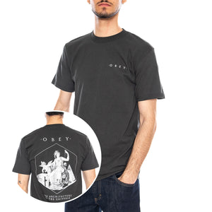 Obey Architecture of the Universe Tee Vintage Black - Maglietta Girocollo Uomo Nera 165264332 VBL OBEY 