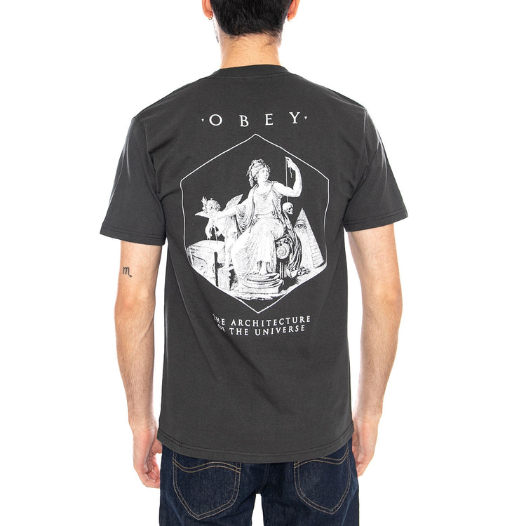 Obey Architecture of the Universe Tee Vintage Black - Maglietta Girocollo Uomo Nera 165264332 VBL OBEY 