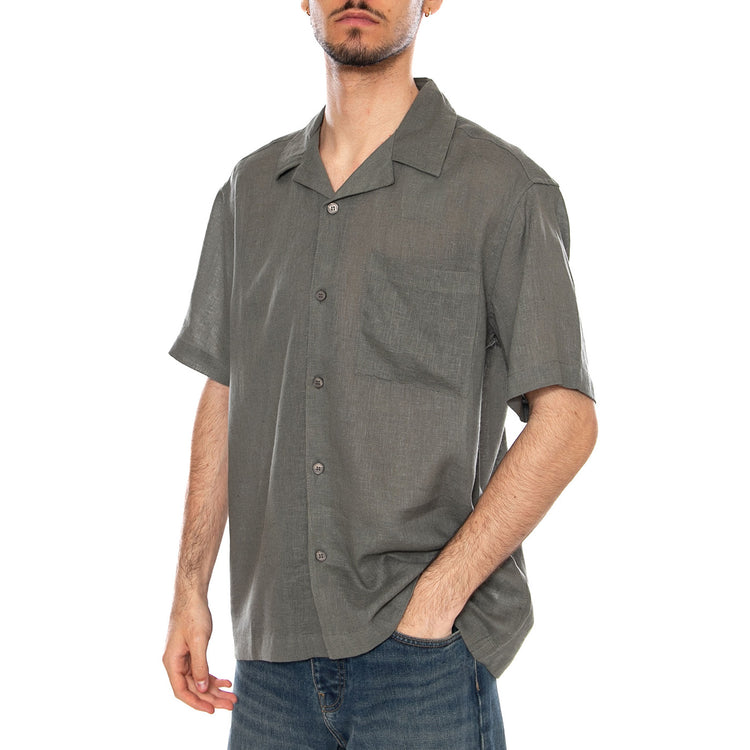 SHORT SLEEVES SHIRT CASTOR GREY - Camicia Maniche Corte Uomo Grigia 22036242 4919783 ONLY & SONS 