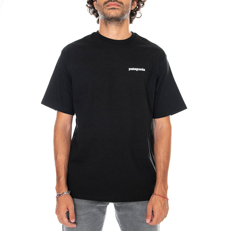 M'S P-6 LOGO RESPONSIBILI-TEE BLACK - Maglietta Girocollo Uomo Nera 38504 BLK PATAGONIA 