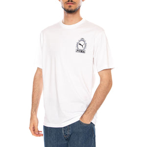 GRAPHIC TEE WHITE - Maglietta Girocollo Uomo Bianca 634437 02 PUMA 
