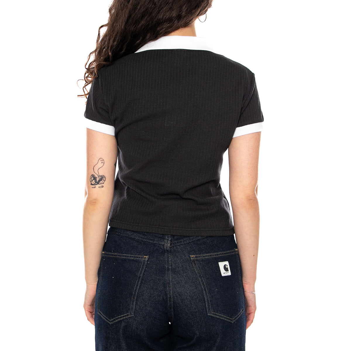 WARDROBE ESS Polo - Polo Donna Nera con Logo Puma 635395 01 PUMA 