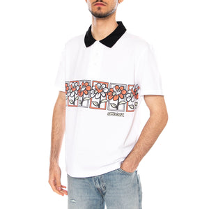 DELFINO FLOWER GUYS POLO - Polo Uomo Bianca SCA-SHT-0948 WHT SANTA CRUZ 