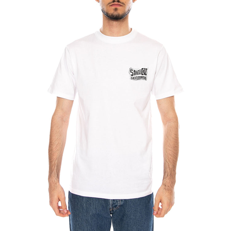 COLLAGE HAND T-SHIRT - Maglietta Girocollo Uomo Bianca SCA-TEE-13257 WHT SANTA CRUZ 