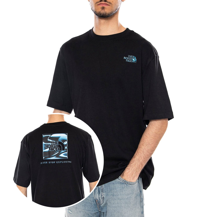 M LQD BOX NSE OS SS TEE - Maglietta Girocollo Uomo Nera NF0A8G9W JK31 THE NORTH FACE 