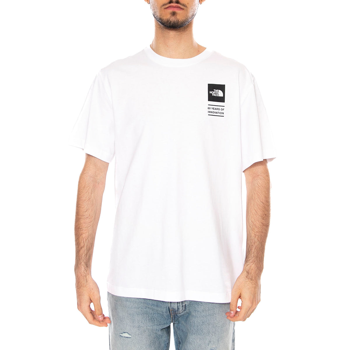 M ICON CEL RG SS TEE - Maglietta Girocollo Uomo Bianca NF0A8GAS FN41 THE NORTH FACE 