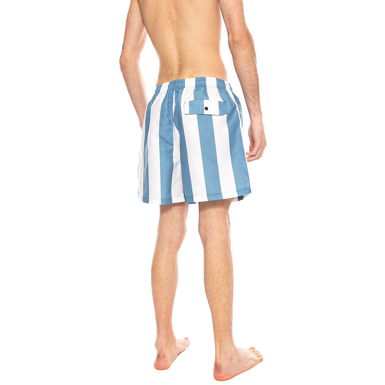 Blue Pool Stripes Limpopo Swimwear - Costume da Bagno Uomo Blu/Bianco MSW00038 BLUE THINKING MU 