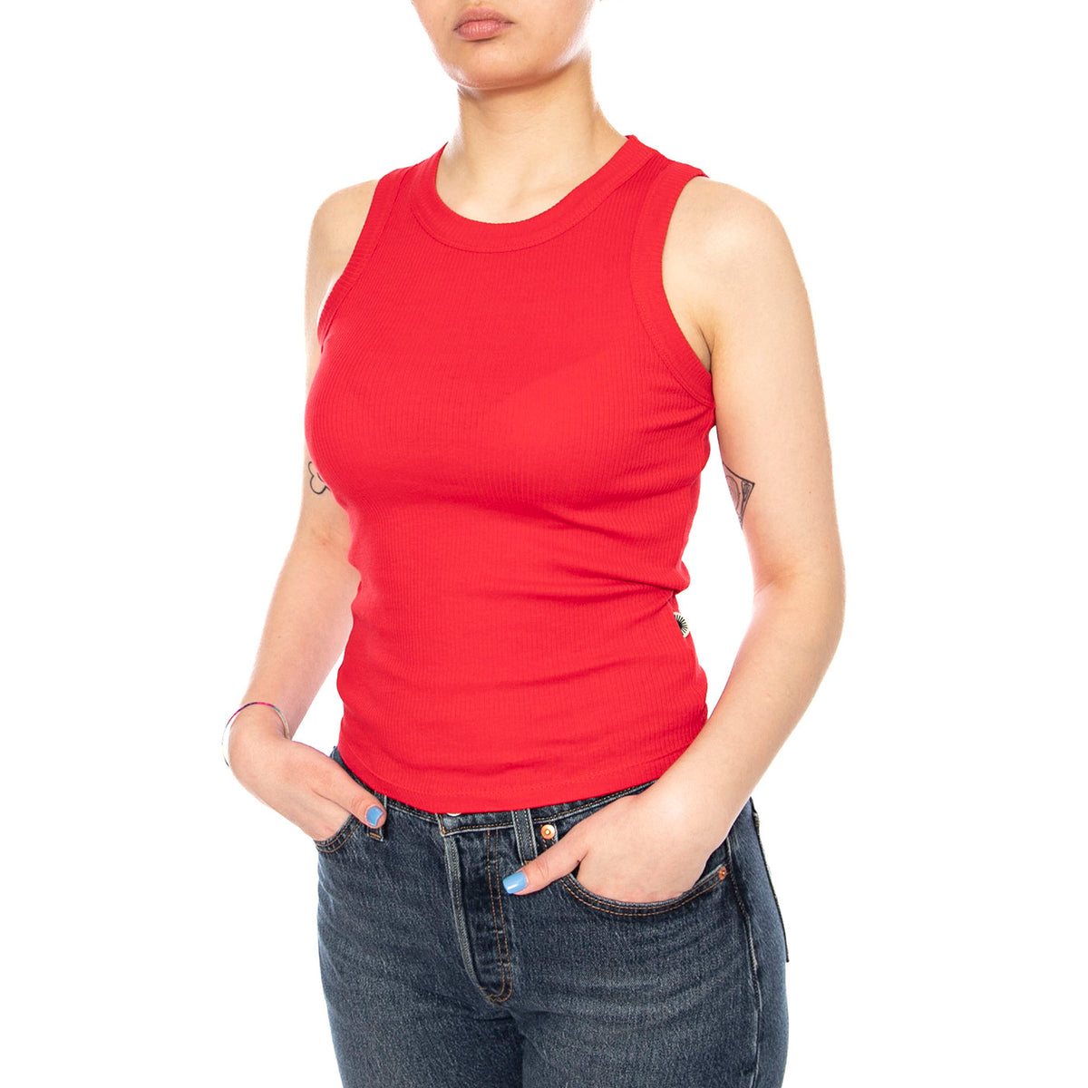 CLAVEL JULIETTE TOP CLAVEL - Canotta Donna Rossa WTP00255 RED THINKING MU 