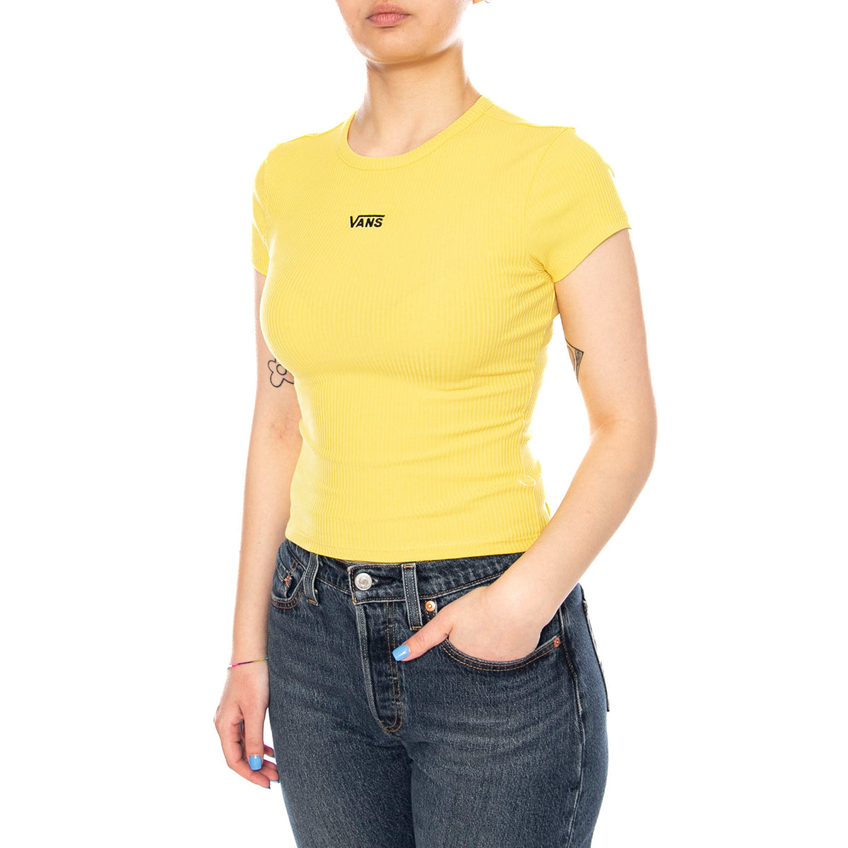 CAMERON TEE SPACE YELLOW - Maglietta Girocollo Donna Gialla VN000RD1 FSH1 VANS 