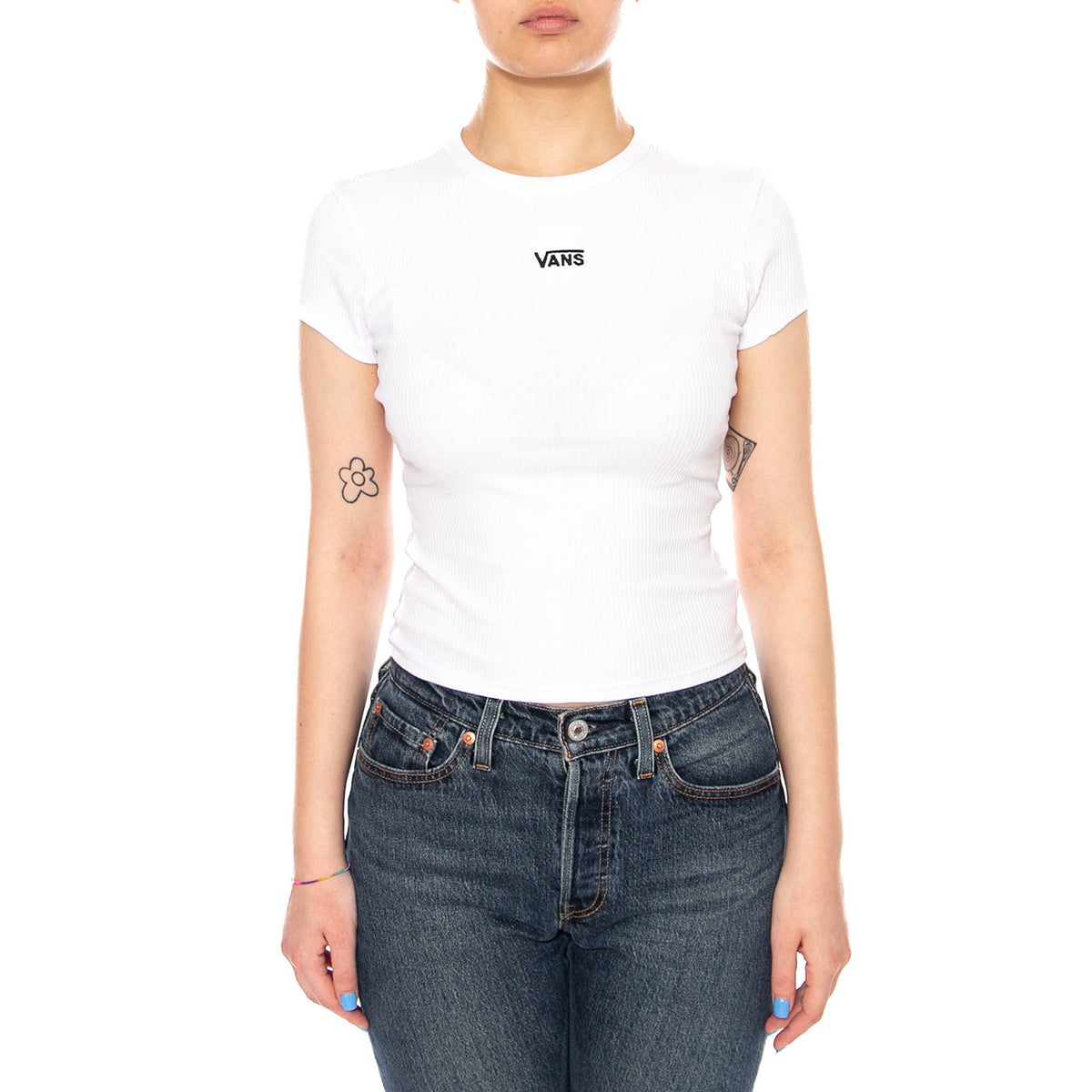 CAMERON TEE WHITE - Maglietta Girocollo Donna Bianca VN000RD1 WHT1 VANS 