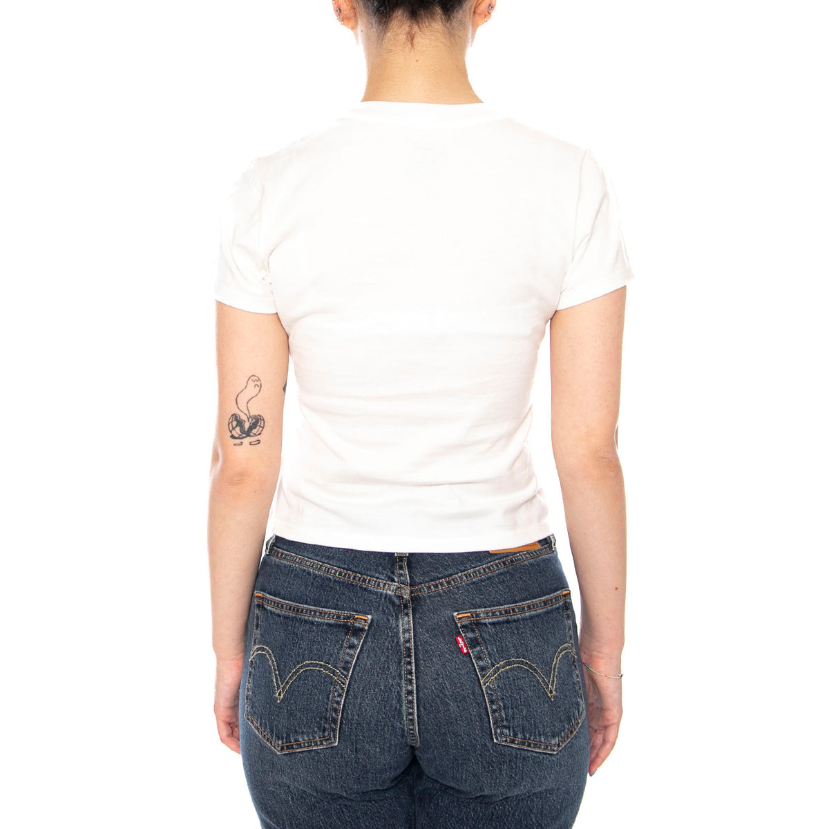 STARMARKED SS BABY TEE WHITE - Maglietta Girocollo Donna Bianca VN000SWB WHT1 VANS 