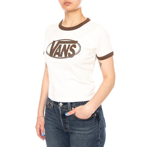 W CENTER CHEST RINGER T EGRET - Maglietta Girocollo Donna Bianca VN000TXS C9F1 VANS 