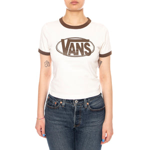 W CENTER CHEST RINGER T EGRET - Maglietta Girocollo Donna Bianca VN000TXS C9F1 VANS 