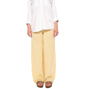 PANTALÓN PUNTO AMARILLO LIGHT YELLOW - Pantaloni Larghi Donna Gialli 266 LYL WILD PONY 