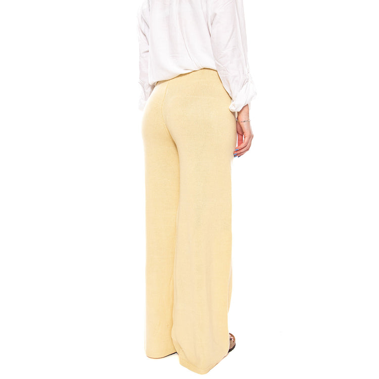 PANTALÓN PUNTO AMARILLO LIGHT YELLOW - Pantaloni Larghi Donna Gialli 266 LYL WILD PONY 