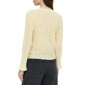CARDIGAN DE PUNTO COLOR AMARILLO - Cardigan Donna Giallo 61W/10620 YLL WILD PONY 