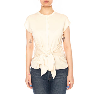 CÁRDIGAN PUNTO BLANCO ECRU - Cardigan Donna Ecrù 61W/10808 ECR WILD PONY 