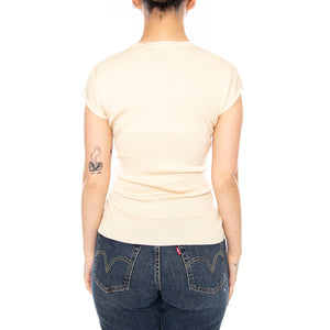 CÁRDIGAN PUNTO BLANCO ECRU - Cardigan Donna Ecrù 61W/10808 ECR WILD PONY 
