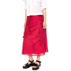 FALDA MIDI FLUIDA FUCSIA - Gonna Lunga Donna Viola 61W/11205 FCS WILD PONY 