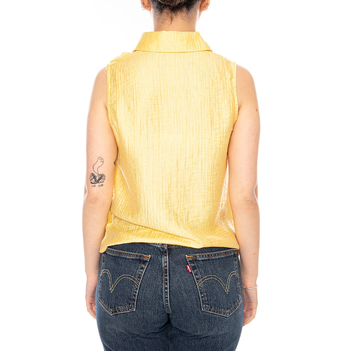 CAMISA CON TEXTURA AMARILLA - Top Donna Giallo 61W/11209 YLW WILD PONY 