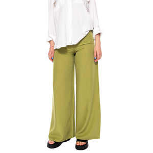 PANTALÓN WIDE LEG VERDE - Pantaloni Larghi Donna Verdi 61W/11214 GRN WILD PONY 
