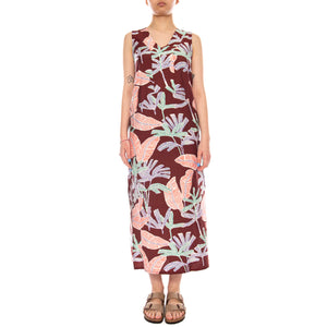 VESTIDO LARGO CON ESTAMPADO MANGLAR FLOWERS - Abito Donna Floreale Lungo 61W/11230 FLW WILD PONY 
