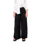 PANTALÓN FLUIDO NEGRO - Pantaloni Larghi Donna Neri 61W/11290 BLK WILD PONY 