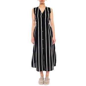 VESTIDO MIDI CON ESTAMPADO GRIMAUD BLACK - Abito Donna Midi Nero 61W/41223 BLK WILD PONY 