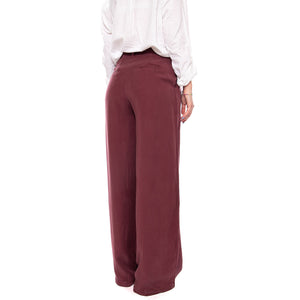 PANTALÓN WIDE LEG MARRÓN - Pantaloni Larghi Donna Marroni 61W/41233 BRW WILD PONY 