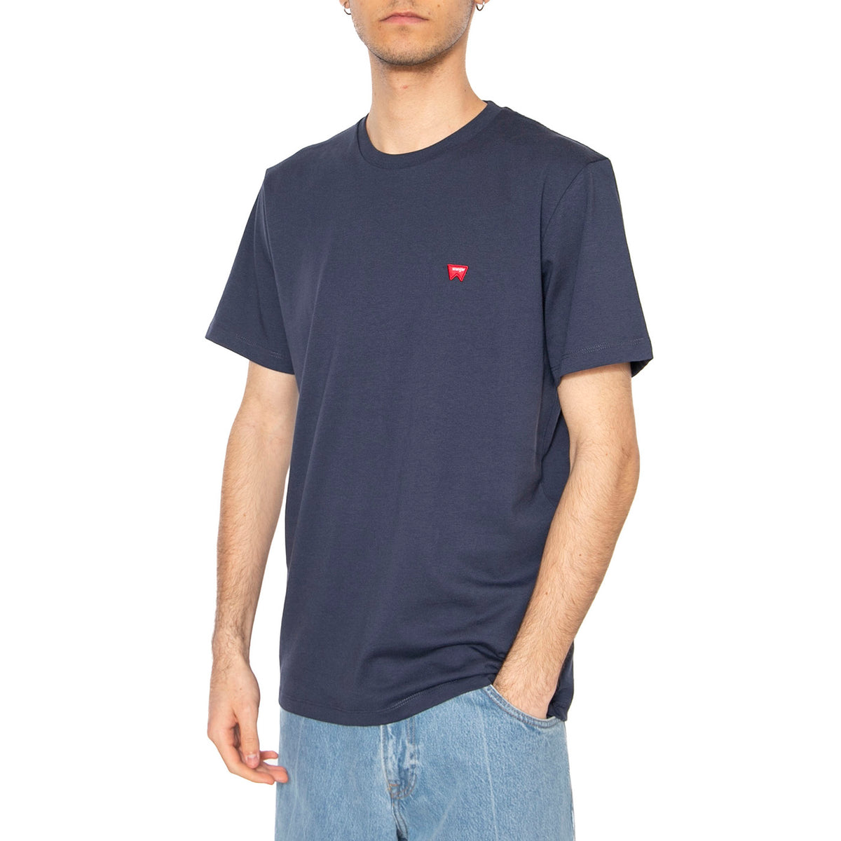 Sign Off Tee Navy - Maglietta Girocollo Uomo Blu 112350434 BL WRANGLER 
