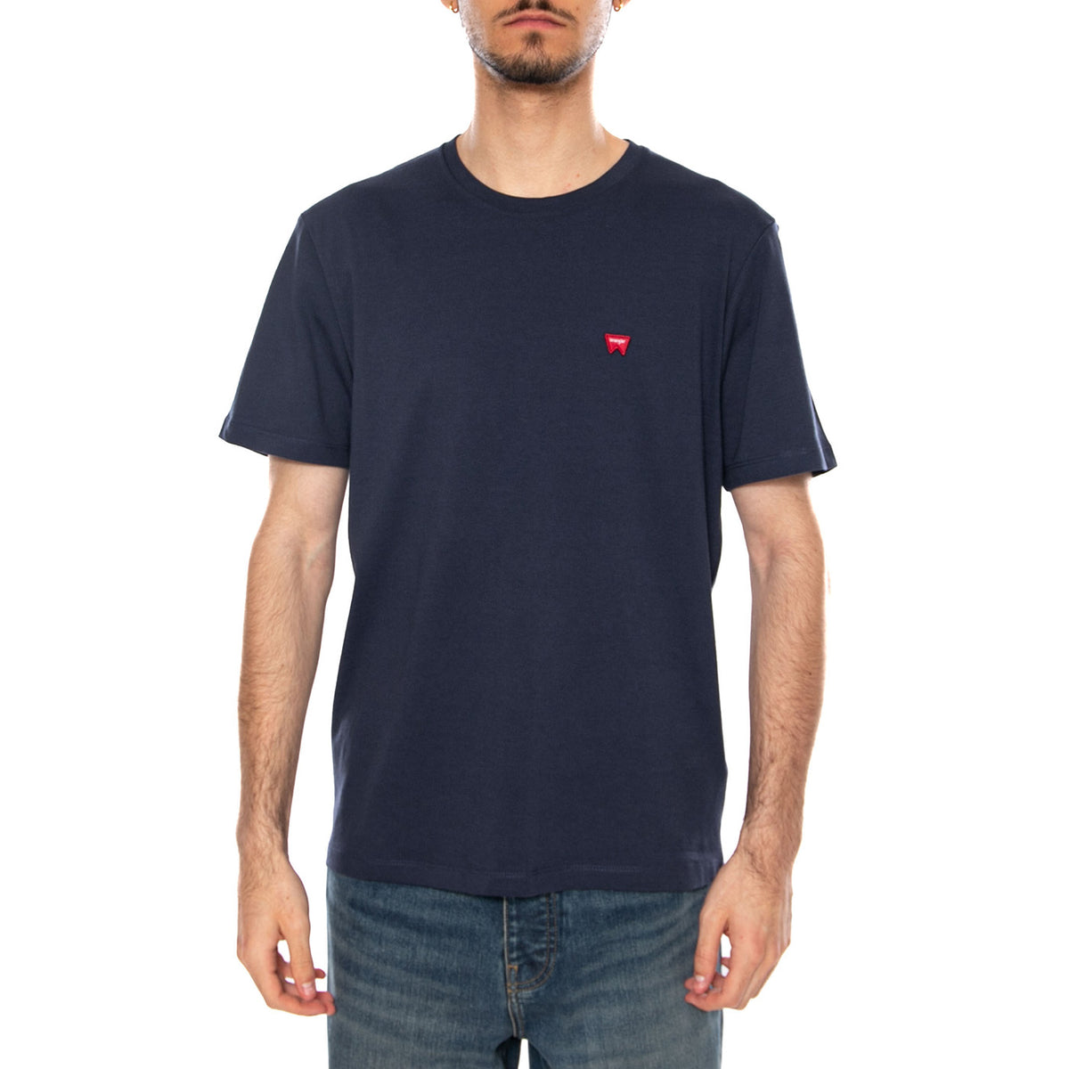 Sign Off Tee Navy - Maglietta Girocollo Uomo Blu 112350434 BL WRANGLER 