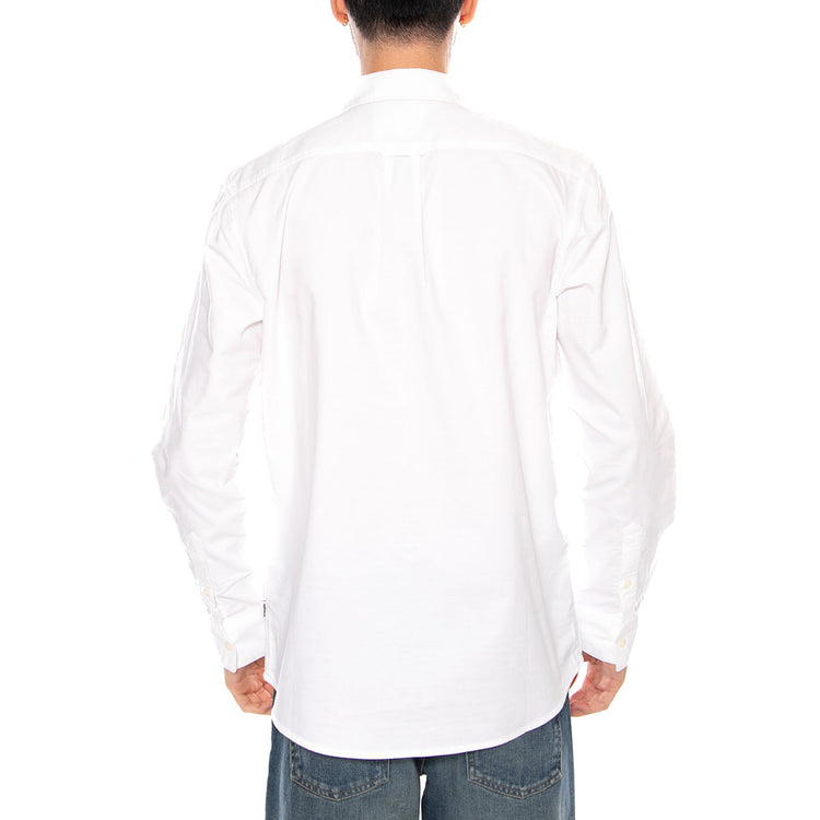 LS Shirt White Oxford - Camicia Uomo Bianca 112350485 WHT WRANGLER 